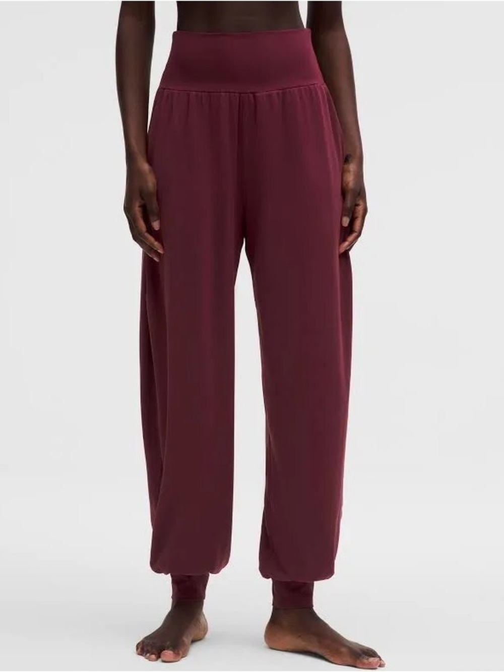 lululemon Rulu Drapey Oversized HR Jogger (NWT) Burgundy Bay, Size Small